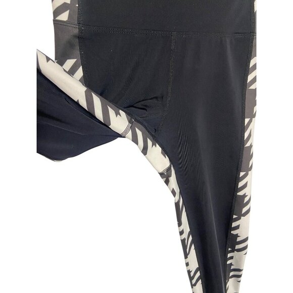 Beach Riot Houndstooth Colorblock Black White Leggings-sz Medium - Picture 9 of 10